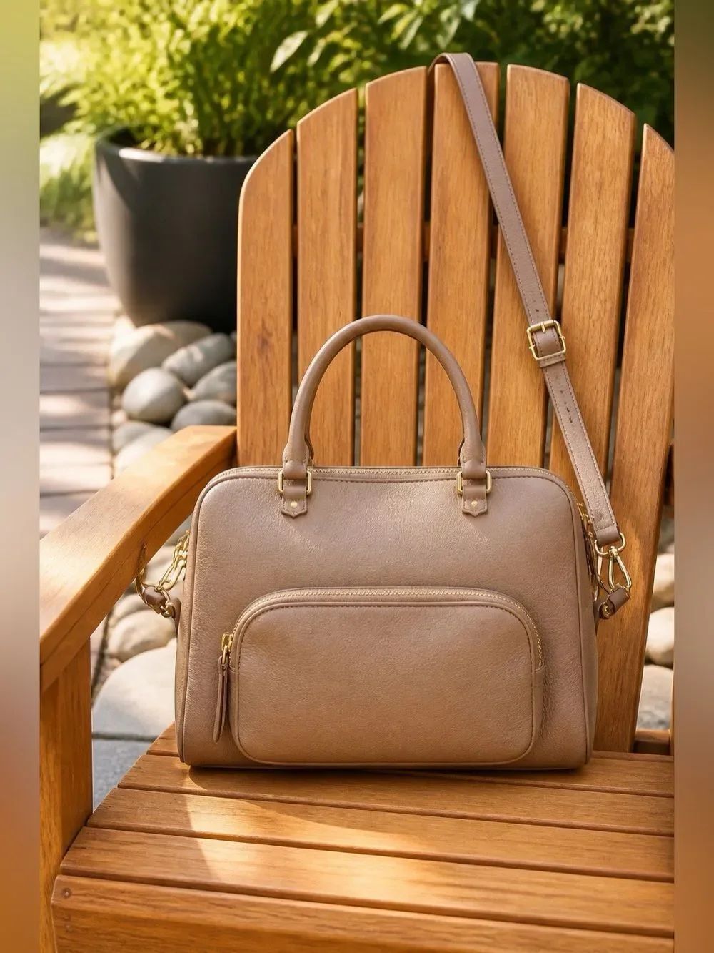 FOREVER 21 BEIGE BAG 